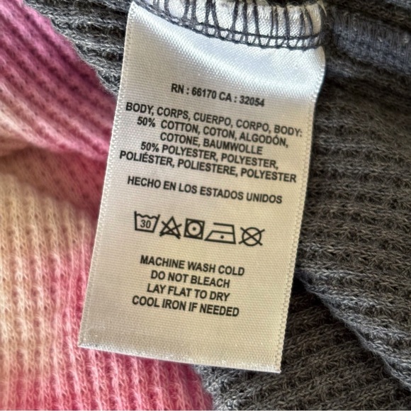 T.LA Waffle Knit Tie Dye Top XS Mock Neck Boho Anthropologie - Picture 5 of 6
